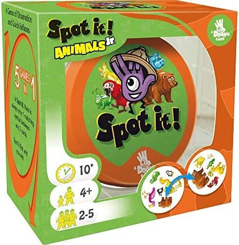 Imagen 1 de 6 de Juego De Mesa Spot It Junior Animales/familiar