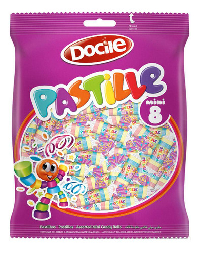 Pastilha Bala Pastille Sortida Mini 8 385gr - Docile