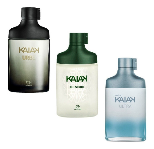 3 Perfumes Kaiak Urbe, Aventura Y Ultra Caballero Natura