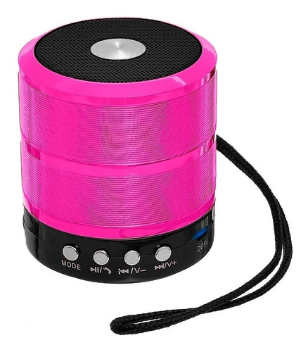 Caixa de Som Portatil Kapbom KA-887 portátil com bluetooth rosa