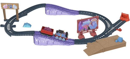 Pista Thomas y sus amigos Thomas Crystal Mines, color azul mattel