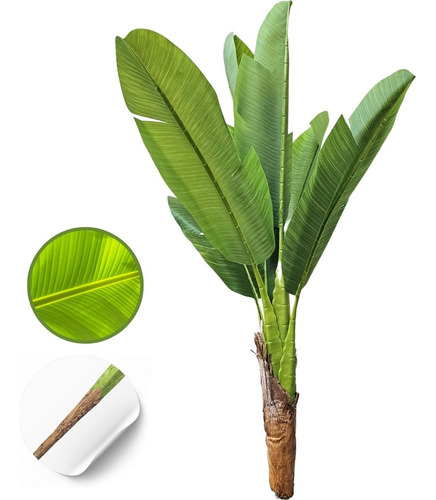 Planta Árvore Artificial Bananeira Linda Toque Real Sem Vaso