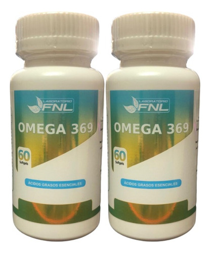 Omega 369 Fnl Pack 2 Frascos 60 Cap C/u Omega 3 Dietafitness