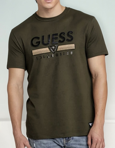 Polera Guess Men Koda Crewneck Tee - Verde
