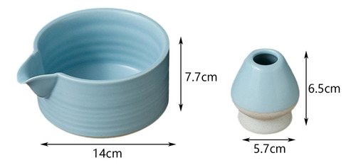 Juego De 2 Cuencos De Té Matcha Tradicional, Con Azul