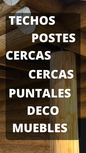 Imagen 5 de 10 de Cerca Poste Polin Eucaliptus Sin Curar 2.65mts Perfectos Pro