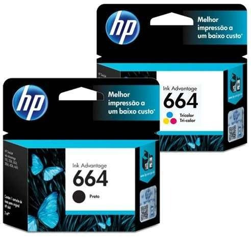 Imagen 3 de 7 de Combo Cartucho Hp 664 Negro + Hp 664 Color Original Palermo