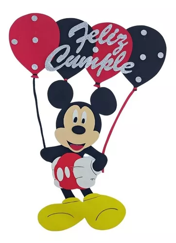  Banderin Mickey Mouse Feliz Cumpleaños