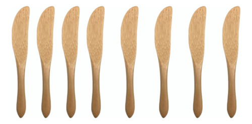 Conjunto De 8 Mini Facas De Bambu Bambu