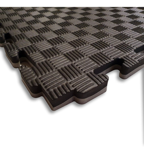 Imagen 5 de 10 de Baldosa Piso Goma Eva Encastrable Tatami 1x1 Mt 21mm Bicolor