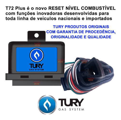 Imagem 2 de 5 de T72 Tury Reset Eletrônico Nível Combustível Líquido No Gnv