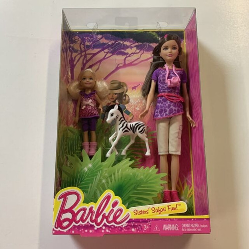 Barbie Irmãs Skipper E Chelsea Com Zebra De 2013 Da Mattel