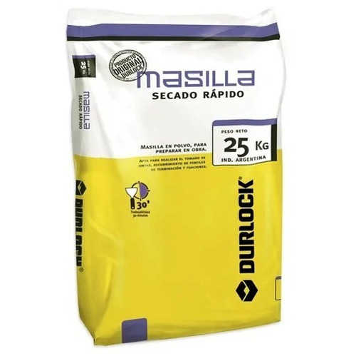 Masilla En Polvo Durlock - Secado Rapido - 25kg