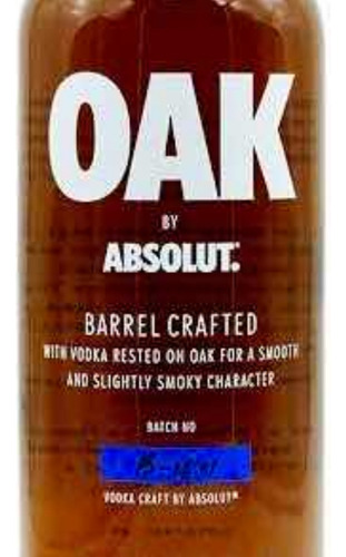 Absolut Vodka Oak Articulo De Colección Edición Limitada (Usado)