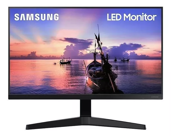 Monitor Led Samsung 22'' Con Diseño Sin Bordes - Lf22t35 Color Negro