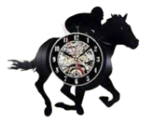 Reloj Corte Laser 0505 Equitacion Un Jinete Cabalgando