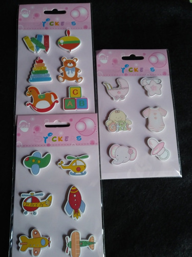Stickers De Mdf Infantiles  Paquetes De 3 Sobres