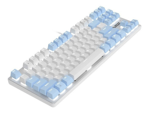 Imagen 4 de 5 de Teclado Mecánico Blanco/azul Switch Black- Ajazz Ak40