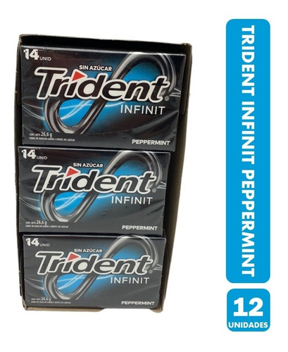 Trident Infinit Livemint Dentyne Celeste (caja Con 12 Uni)