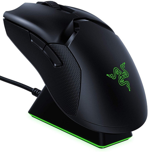 Mouse gamer de juego inalámbrico recargable Razer Viper Ultimate with charging dock black