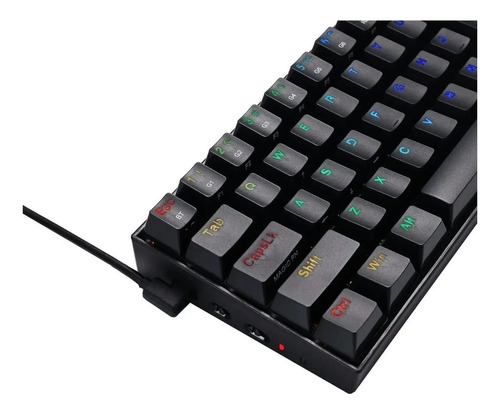 Imagen 5 de 6 de Teclado gamer bluetooth Redragon Draconic K530 QWERTY Outemu Brown inglés US color negro con luz RGB