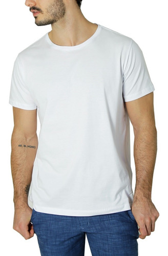 Imagem 3 de 5 de Camiseta Básica Pima Branca