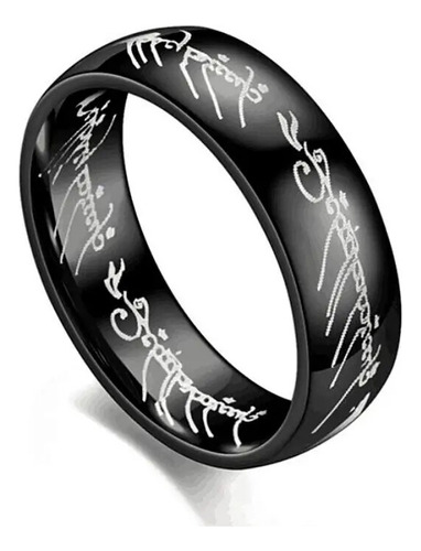 Anillo Midi De Acero De Titanio One Ring Of Power Movie Of R