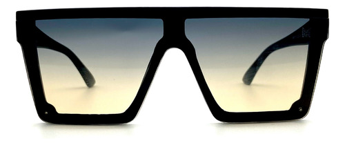 Óculos De Sol Grande Premium Maya Cooper Tendência Quadrado Preto Degradê + Case