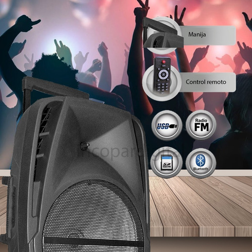 Bafle Potenciado 15'' Bateria Recargable-bluetooth