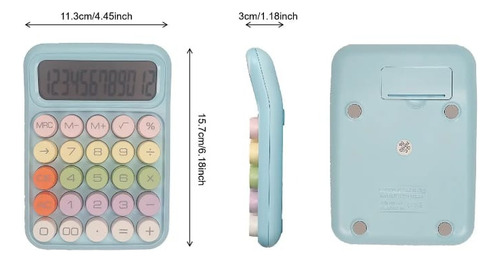 Calculadora Moli 12 Dígitos Escritorio Teclas Color Pastel Amarillo