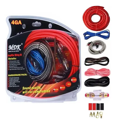 comprar 4ga Cables Rca De Audio Kit Instalacion De Cables Audio Auto