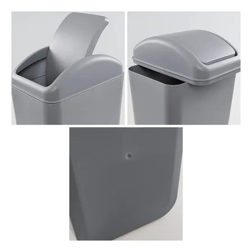 Cadineus Basurero De Plastico De 14 Litros, Juego De 2 Cubo