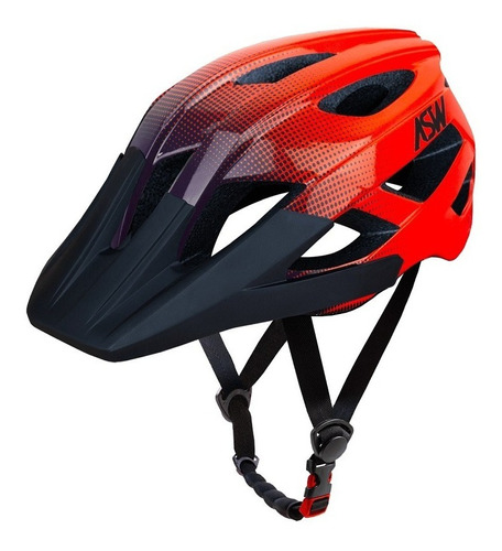 Capacete Ciclismo Bike Asw Accel Dots Laranja/azul