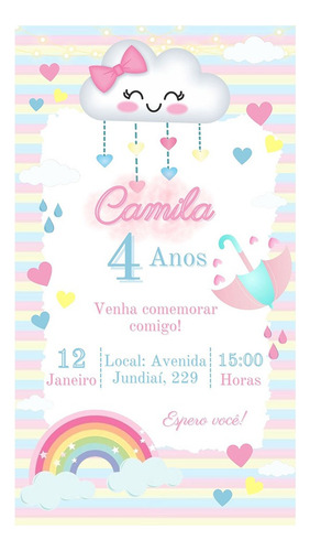 Convite Digital Escolha O Seu Envio Imediato Chuva De Amor