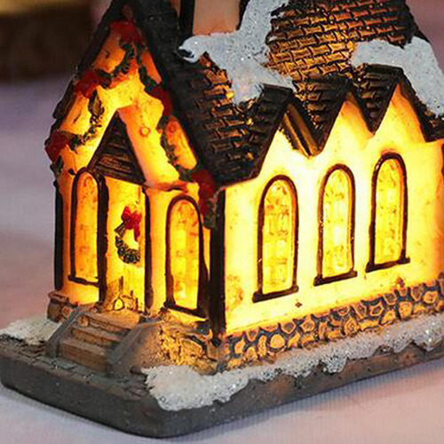 2x Light Up Christmas Decoration Led Miniatura Dollhouse