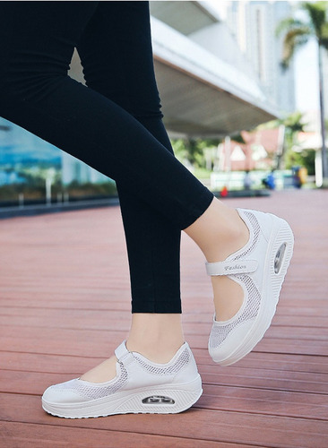 Zapatillas De Deporte Malla Con Colchón De Aire Para Mujer