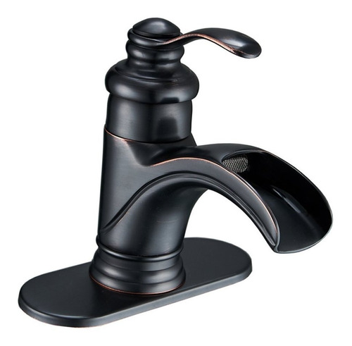 Grifo Para Lavabo Baño Cascada Bronce Aceitado Negro Sola Hf