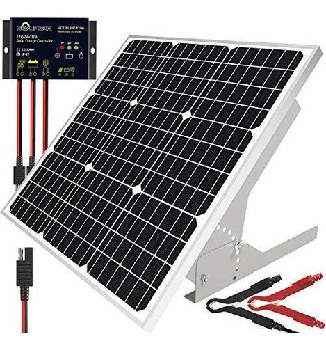 Solperk 50w/12v Kit De Panel Solar, Mantenedor De Cargador D