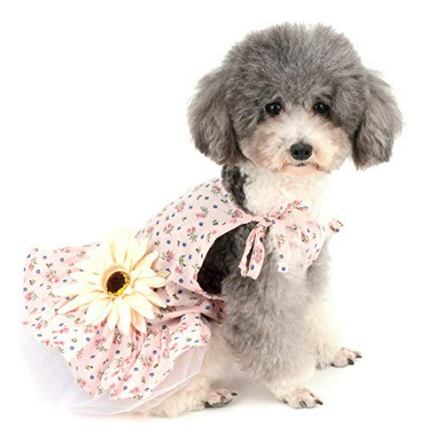 Ropa Gato - Ranphy Cotton Puppy Dress Summer Pet Foral Skirt