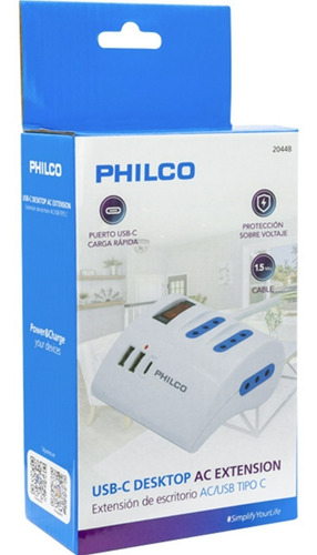 Alargador De Escritorio Sobrevoltaje Usb/usb-c
