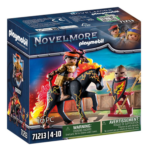 Playmobil Caballo De Fuego + Figura Guerrero 16pcs 71213 Caballero Del Fuego
