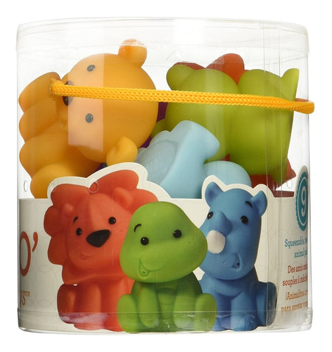 Imagem 2 de 2 de Brinquedo De Banho - Infantil - Com 12 Amigos Animais