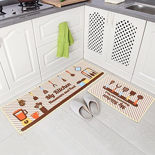 Carvapet - Alfombrilla De Cocina Antideslizante, 2 Piezas, R