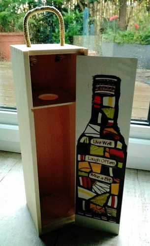 Caja Para Vino En Madera Compensada Personalizadas,