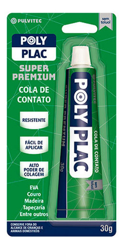 Cola Contato Poly Plac  30gr Pulvitec