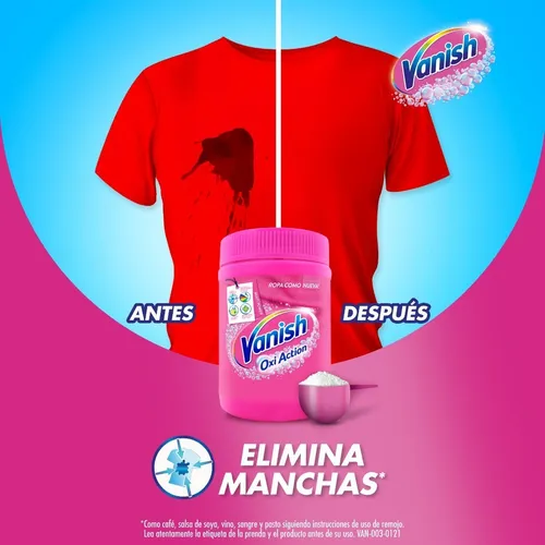 Vanish Quitamanchas En Polvo Rosa Repuesto Doypack X 450 Gr