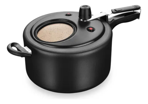 Olla A Presión 6 Lt Con Visor Con Antiadherente Mta Preto