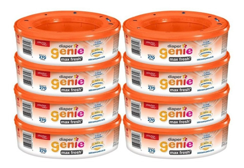 Repuesto Diaper Genie Playtex Bolsa Aroma Cap 270 Pañales 8p