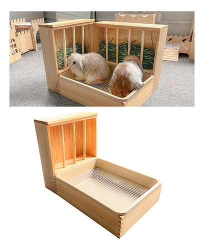 W Comedero De Heno De Madera Para Conejos, Pesebre De