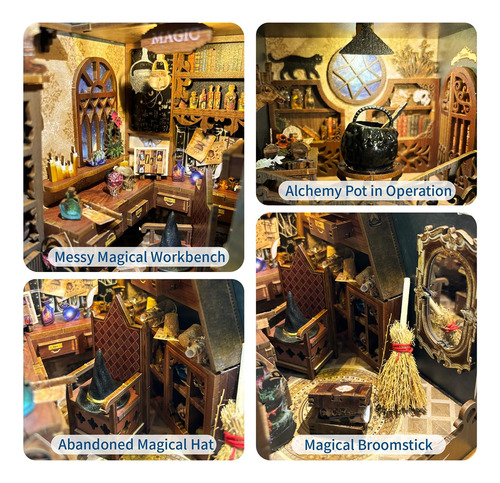 Kit De Rincón De Libro Mágico Para Bricolaje En Miniatura